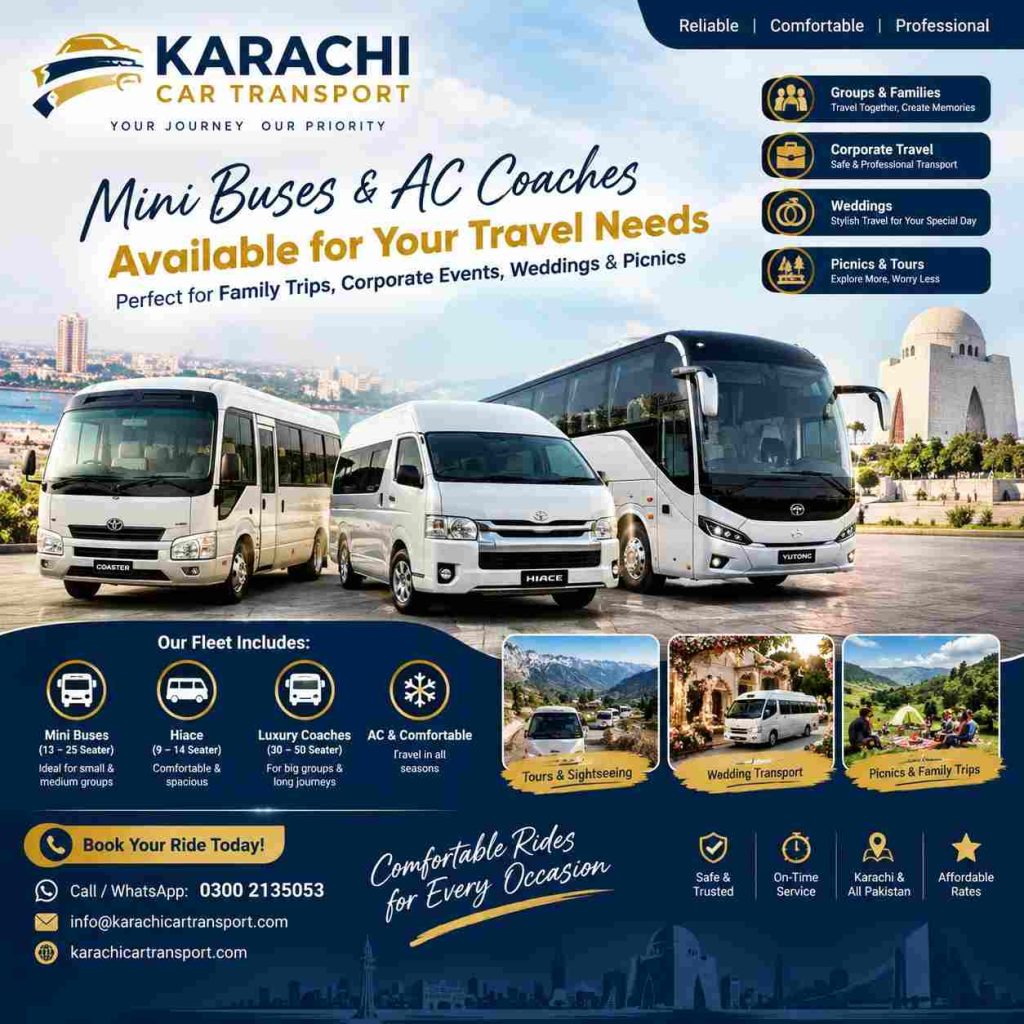 mini bus rental in Karachi